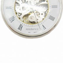 美品 レジデンス residence スケルトン 懐中時計 手巻き 3針 機械式 ウォッチ シルバー メンズ レディース/1_画像6