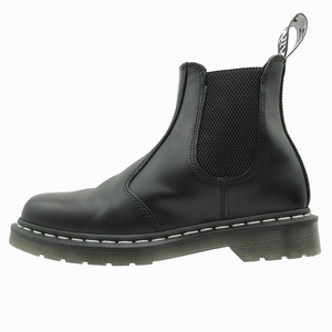 極美品 ドクターマーチン DR.MARTENS 2976WS チェルシー ブーツ サイドゴア SMOOTH スムース レザー ショートブーツ ホワイトステッチ