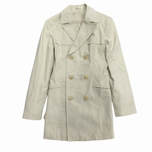  Pinky & Diane pin large PINKY&DIANNE trench coat jacket outer middle height belt attaching shoulder pad 38 beige lady's 