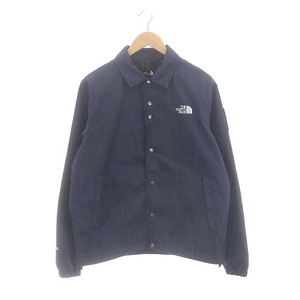 ザノースフェイス GTX Denim Coach Jacket コーチジャケット ジャンパー ブルゾン デニム調 スナップボタン M 紺 NP12042 メンズ