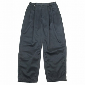 美品 24SS スーパーサンクス SUPERTHANKS Wide Straight Trousers Pe Twill ワイド ルーズ ストレート トラウザー パンツ ツイル 2タック