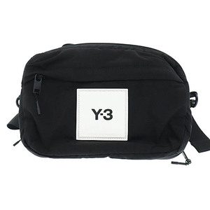 ワイスリー Y-3 CLASSIC SLING BAG ラバー ロゴ プレート クラシック スリング ショルダー ボディ バッグ GT8920 黒 ブラック ▲■ 240526