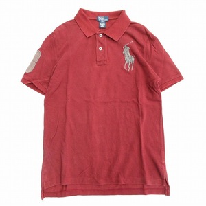 ポロ バイ ラルフローレン Polo by Ralph Lauren ポロシャツ 鹿の子 ビッグポニー 半袖 ナンバリング 3 L（14-16）えんじ色 メンズ