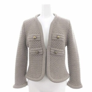  Fendi FENDI knitted cardigan knitted bolero knitted jacket 38 gray /DF #OS lady's 