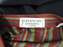 ジバンシィ GIVENCHY ヴィンテージ ストライプ ロゴ シャツ 長袖 マルチカラー ■GY14 メンズ_画像5