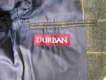 ダーバン DURBAN チェック テーラードジャケット スリッド 半裏 ウール グレー F ■GY14 メンズ_画像4