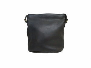  Coach COACH leather shoulder bag metal fittings Logo OLD black black 