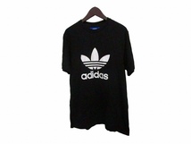 アディダスオリジナルス adidas originals プリント Tシャツ ロゴ 半袖 カットソー 黒 ブラック M メンズ_画像1