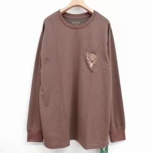 未使用品 サウス2ウエスト8 South2 West8 S2W8 JO856 MEN L/S Round Pocket Tee - Circle Horn 21AW ロングスリーブ ポケット Tシャツ M ブ