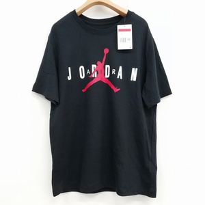 未使用品 ナイキ NIKE CTN JRDN エア ワードマーク S/S Tシャツ CK4213-013 半袖 コットン L ブラック メンズ