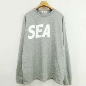 ウィンダンシー WIND AND SEA WDS-SEA-22S-01 美品 L/S Tee ロングスリーブ Tシャツ ロンT L グレー メンズ