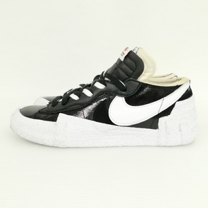 ナイキ NIKE × sacai サカイ DM6443-001 Blazer Low Black Patent Leather ブレーザー ロー スニーカー 27cm ブラック メンズ