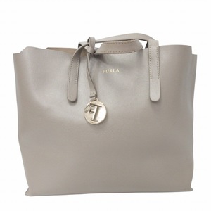 フルラ FURLA レザートートバッグ ハンドバッグ ロゴ金具 ゴールド金具 グレージュ 0415 IBO50 レディース