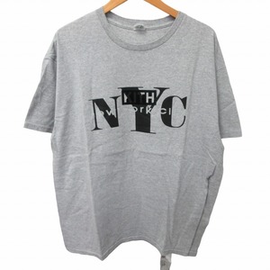 未使用品 キスニューヨークシティ KITH NYC タグ付 ゲリラヴィンテージシリーズ NEW YORK CITY NYC DELTA Tシャツ カットソー グレー XL