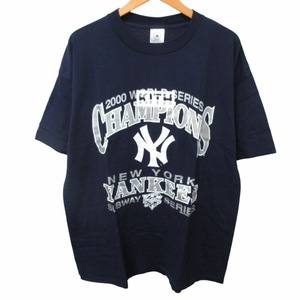 未使用品 キスニューヨークシティ KITH NYC タグ付 ゲリラヴィンテージシリーズ ヤンキース デルタ Tシャツ カットソー 半袖 紺 XL F