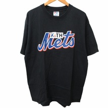 未使用品 キスニューヨークシティ KITH NYC タグ付 ゲリラヴィンテージシリーズ ニューヨーク・メッツ Majestic Tシャツ カットソー 黒 XL_画像1