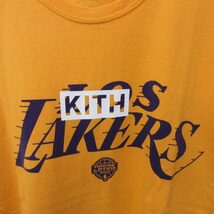 未使用品 キスニューヨークシティ KITH NYC タグ付 ゲリラヴィンテージシリーズ LAKERS BASKETBALL 2013 GILDAN Tシャツ カットソー 黄 XL_画像5