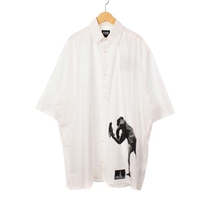 タロウホリウチ TARO HORIUCHI VIER オーバーサイズシャツ 半袖 46 白 ホワイト 2101-VSH01-M122 メンズ