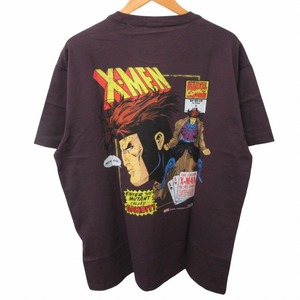 未使用品 キスニューヨークシティ KITH NYC ×XMEN エックスメン コラボ タグ付き 23年製 GAMBIT TEE MARVEL Tシャツ カットソー 半袖 紫 L