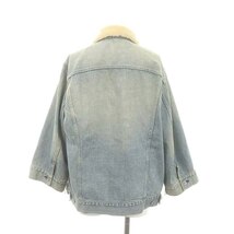 サカイ sacai ボア付き サイドジップ デニムジャケット アウター 2 ライトブルー 18-03947 /MI ■OS レディース_画像2