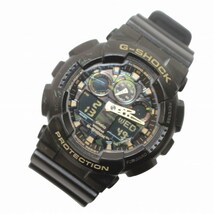 カシオジーショック CASIO G-SHOCK カモフラージュダイヤルシリーズ 腕時計 ウォッチ クォーツ アナデジ 電波 黒 ブラック GA-100CF_画像2