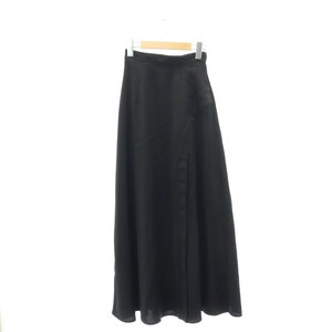 クラネ CLANE 22AW ARCH SLIT SKIRT アーチ スリット スカート フレア ミモレ ロング 0 S 黒 ブラック /AT ■OS レディース