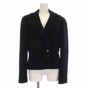  Armani koretsio-niARMANI COLLEZIONI double tailored jacket herringbone outer black black /YM lady's 