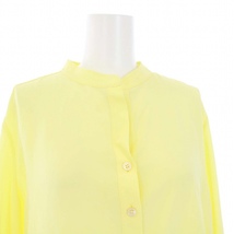ステラマッカートニー STELLA McCARTNEY 21年製 シルクシャツ ブラウス 長袖 プルオーバー 38 M 黄色 イエロー /KH レディース_画像5