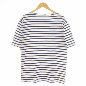 セントジェームス SAINT JAMES バスクシャツ Tシャツ 半袖 ボートネック ボーダー柄 T6 L 青 ブルー 白 ホワイト /KQ メンズ