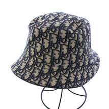ディオールオム Dior HOMME 21SS Oblique Bucket Hat オブリーク バケットハット 帽子 M ベージュ ネイビー 紺 113C907A4502 /KH ■OH メン_画像1