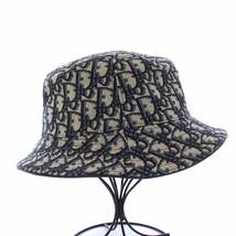 ディオールオム Dior HOMME 21SS Oblique Bucket Hat オブリーク バケットハット 帽子 M ベージュ ネイビー 紺 113C907A4502 /KH ■OH メン_画像5