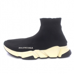 バレンシアガ BALENCIAGA スピードトレーナー SPEED TRAINER スニーカー シューズ 23.5cm 黒 ブラック W05G0 /TK ▲H レディース