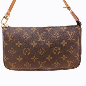 ルイヴィトン LOUIS VUITTON 2WAY アクセソワール ポーチ ポシェット ハンドバッグ モノグラム レザー M51980 茶 ブラウン 0429 レディース