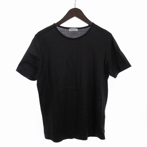 グランサッソ GRAN SASSO Cotton Short sleeve Tシャツ カットソー 半袖 コットン 無地 60188 74001 黒 ブラック 48 ■SM1