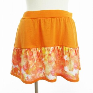  unused goods filler tag attaching tennis badminton sport wear skirt mini height flair VL2624 total pattern orange L #SM1