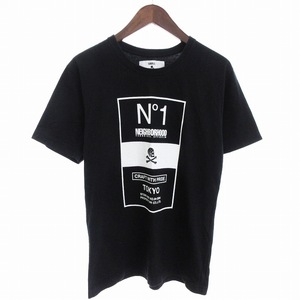 ネイバーフッド NEIGHBORHOOD Tシャツ 半袖 ロゴ スカル プリント ブラック 黒 S メンズ