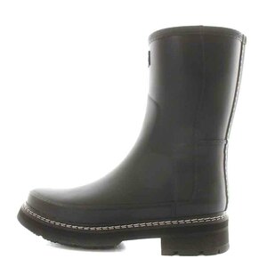  Hunter li fan do Short stitch ti tail boots REFINED SHORT STITCH DETAIL BOOT rain boots boots 8 25.0cm black WFS2101RMA