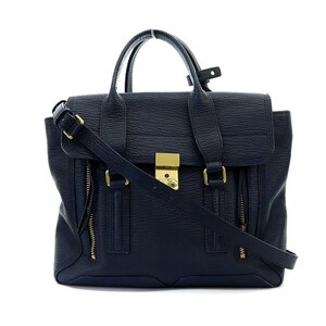 3.1 フィリップリム 3.1 phillip lim トートバッグ ショルダーバッグ 2way レザー 紺 ネイビー /AK16 レディース