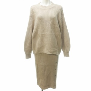  unused goods Apuweiser-riche Apuweiser-riche 20AW tag attaching skirt set knitted up sweater rib long sleeve long 2 approximately M #KK4
