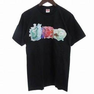 シュプリーム SUPREME 23ss Water color tee Tシャツ カットソー 半袖 プリント ロゴ コットン 黒 ブラック S メンズ