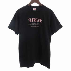 シュプリーム SUPREME 20SS ANNO DOMINI tee Tシャツ カットソー 半袖 プリント ロゴ 黒 ブラック S メンズ