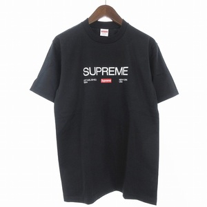 シュプリーム SUPREME 21AW Est.1994 Tee Tシャツ カットソー 半袖 丸首 クルーネック プリント ボックスロゴ ブラック 黒 S メンズ