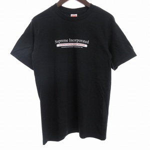 シュプリーム SUPREME 19AW INC.TEE Tシャツ カットソー 半袖 プリント コットン 黒 ブラック S メンズ