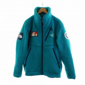 THE NORTH FACE 23AW Trans Antarctica Fleece Jacke ボア 長袖 スタンドカラー ロゴ刺繍 ワッペン ジップアップ 青 ジェイド2 NA72235