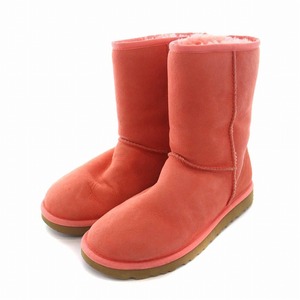 アグ オーストラリア UGG australia W CLASSIC SHORT クラシック ショート ムートンブーツ US8 25cm サーモンピンク 5825 レディース