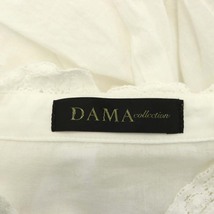 ダーマコレクション dama collection レース ピンタック スタンドカラーブラウス シャツ 15R L 白 ホワイト_画像3