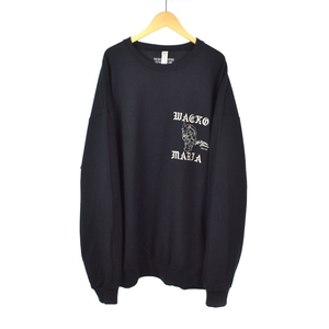 未使用品 ワコマリア WACKO MARIA 56 TATTOO STUDIO CREW NECK SWEAT SHIRT スウェット トレーナー 刺繍 XXL 黒 ブラック 56TS-WM-SS01