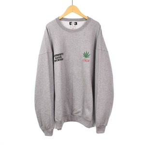 未使用品 ワコマリア WACKO MARIA 舐達磨 HIGHTIMES CREW NECK SWEAT SHIRT スウェット トレーナー 刺繍 XXL グレー NMD-HIGHTIMES-WM-SS01