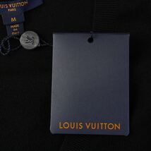 未使用品 ルイヴィトン LOUIS VUITTON 18年製 ニットワンピース Vネック 長袖 ミモレ ロング ウール レース ロゴ タグ付き M 黒_画像8