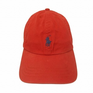 ポロ ラルフローレン POLO RALPH LAUREN ポニー刺繍 キャップ 帽子 ロゴ 赤 レッド メンズ